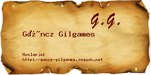 Güncz Gilgames névjegykártya